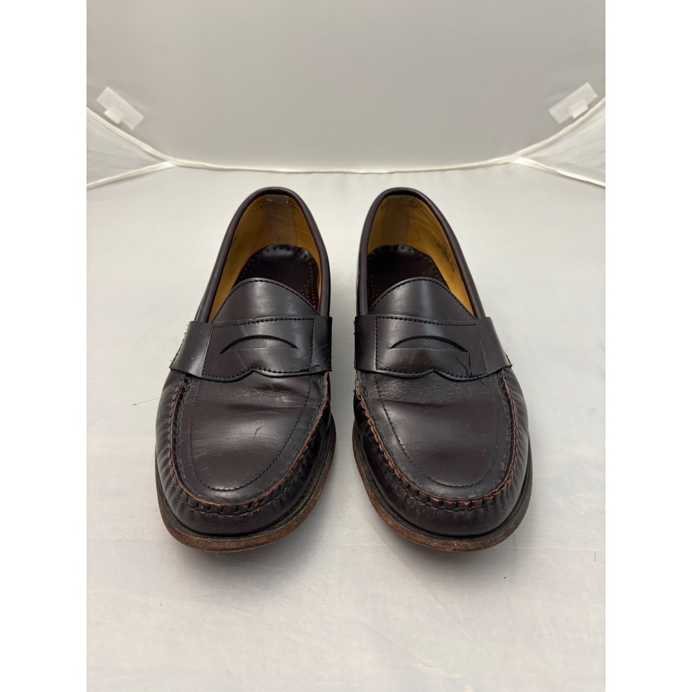 Sebago Classic Penny Loafers Mens 10.5 E Burgundy Leather Made in USA 422525W